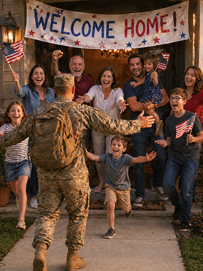 Army Soldier Returning Home
